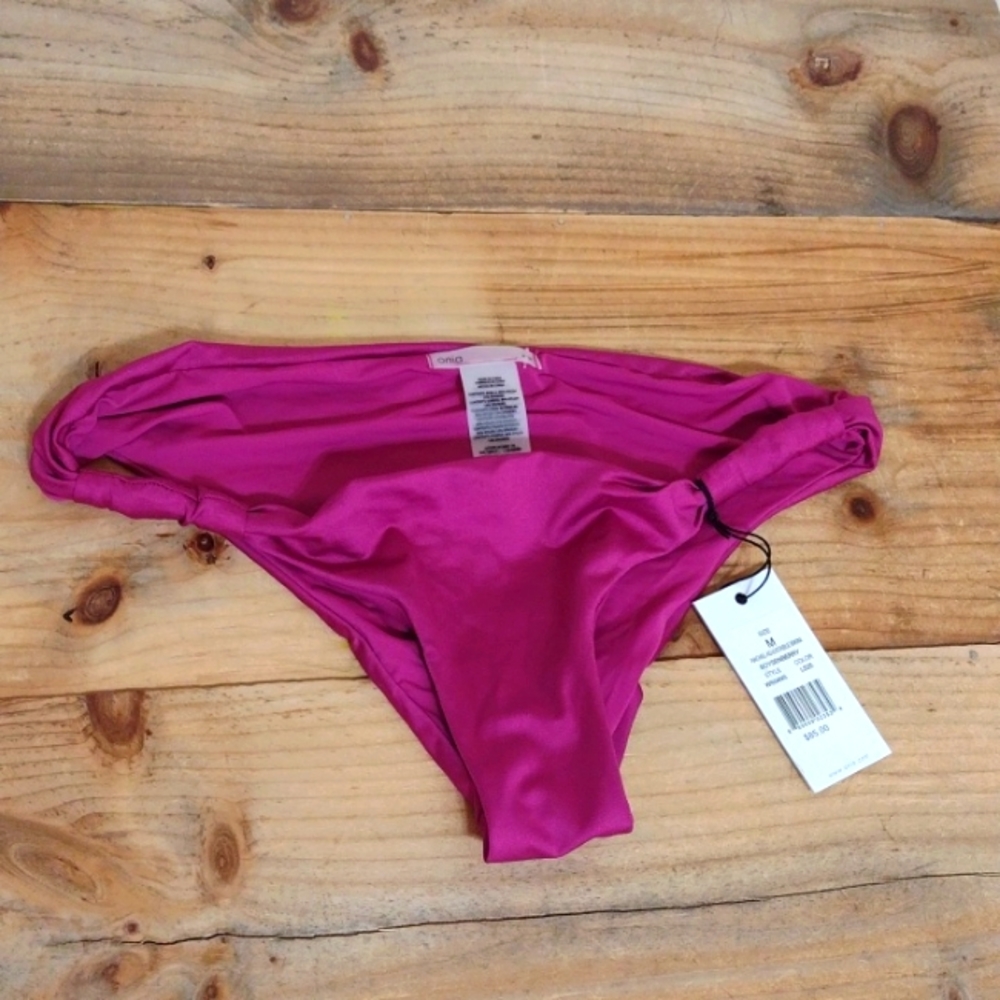 Onia Rachel Adjustable Berry Hipster Bikini Bottom NWT Size M